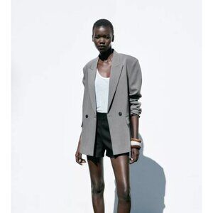 ZARA Oversized Double Breasted Blazer